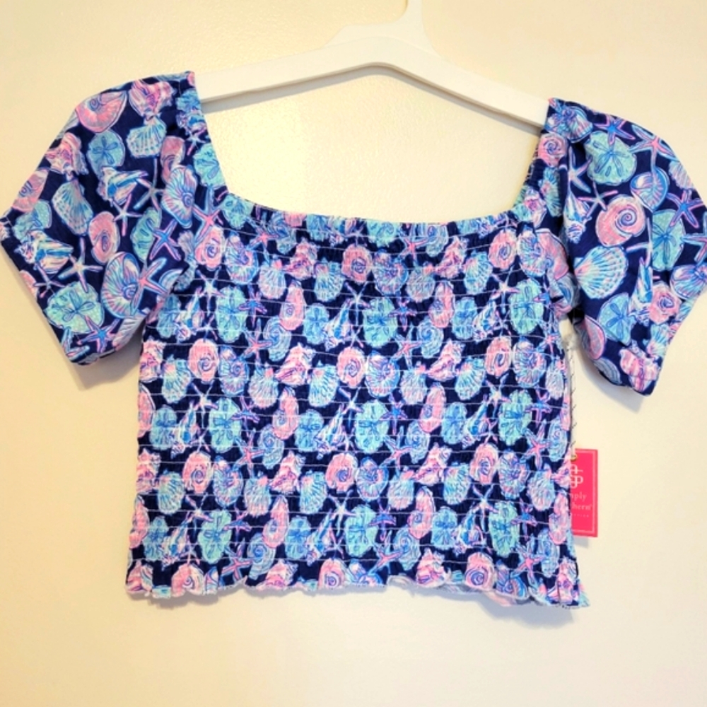 Nwt simply southern Seashell print smocked top